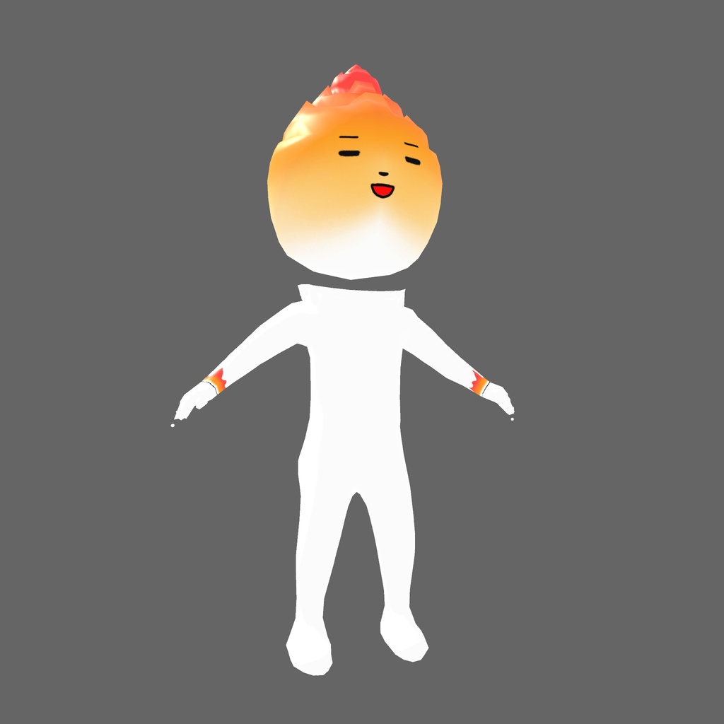 オリジナル3Dモデル「ゆるふわロウソクボーイ」