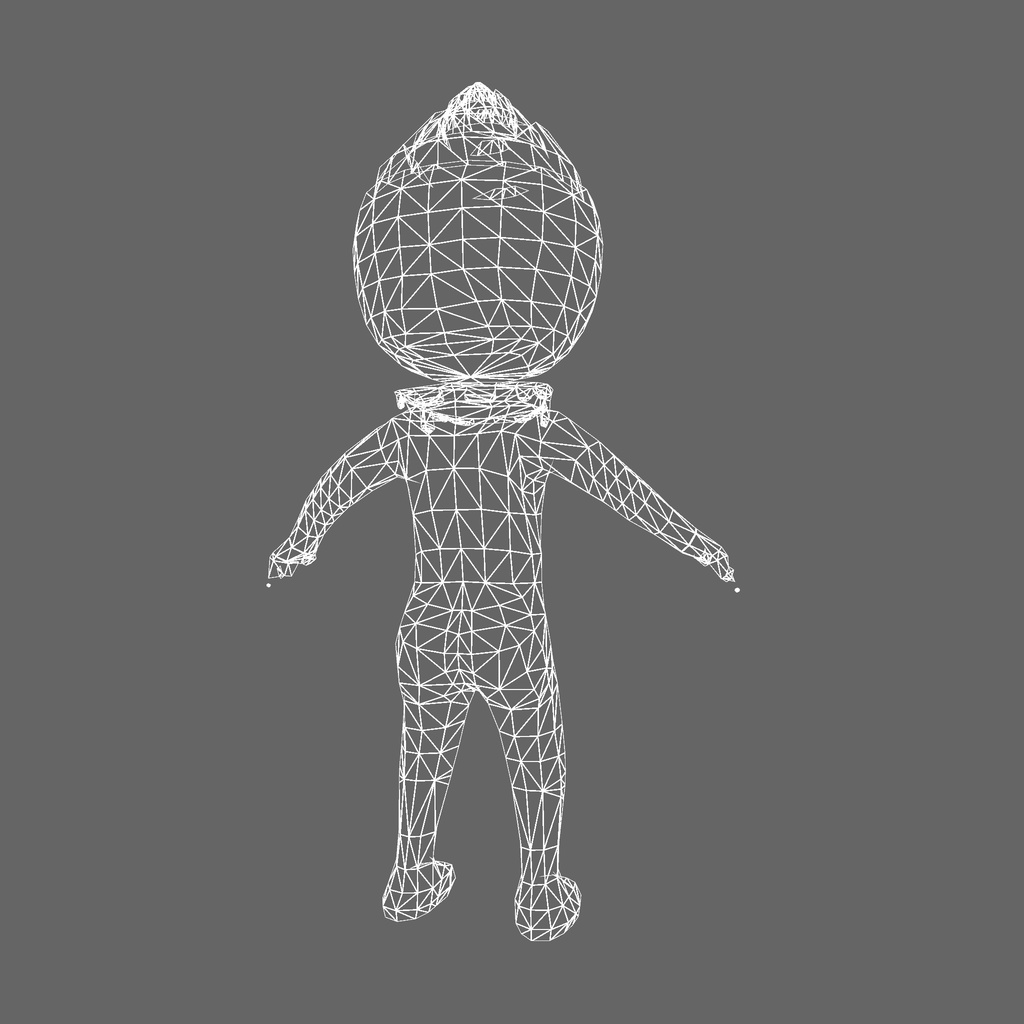 オリジナル3Dモデル「ゆるふわロウソクボーイ」