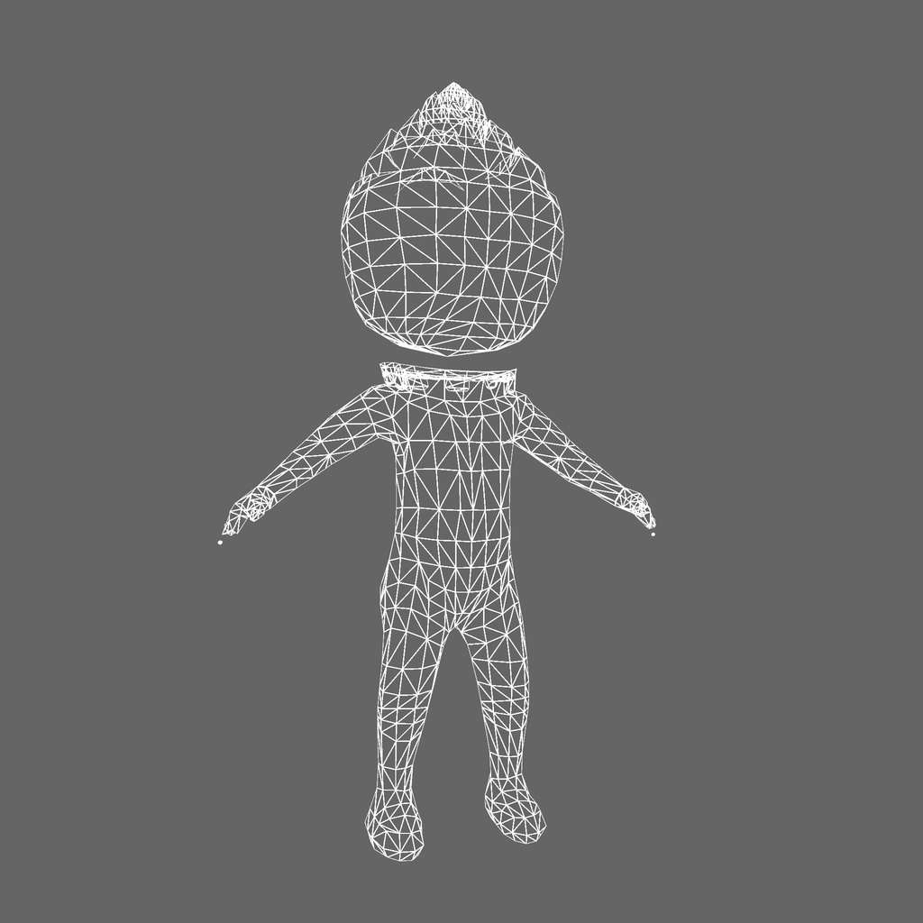 オリジナル3Dモデル「ゆるふわロウソクボーイ」