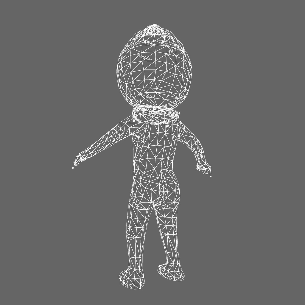 オリジナル3Dモデル「ゆるふわロウソクボーイ」