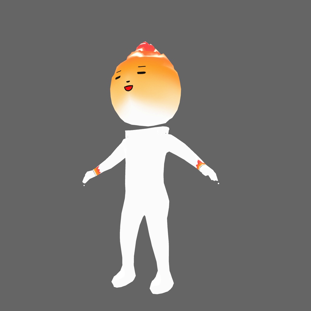 オリジナル3Dモデル「ゆるふわロウソクボーイ」