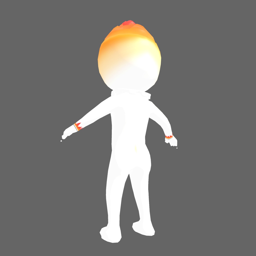 オリジナル3Dモデル「ゆるふわロウソクボーイ」