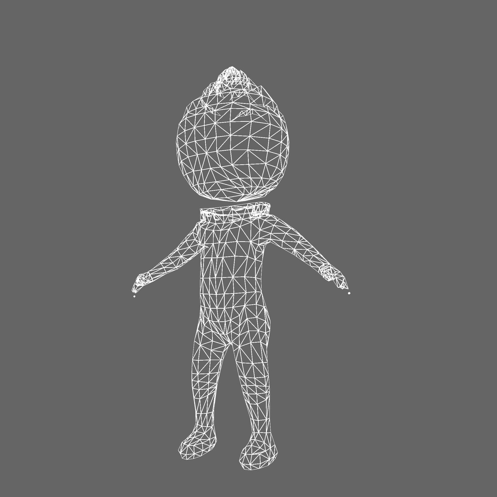 オリジナル3Dモデル「ゆるふわロウソクボーイ」