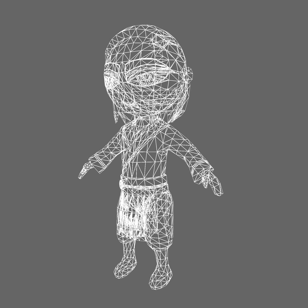 オリジナル3Dモデル「カンフーボーイ 」