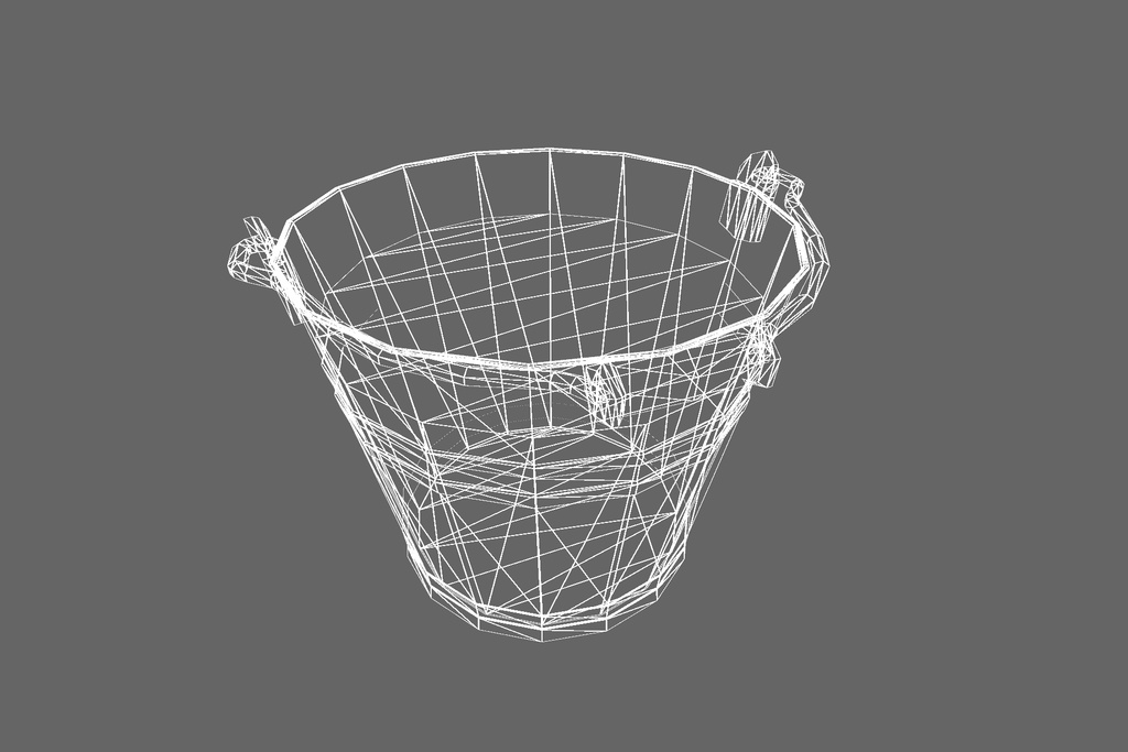 オリジナル3Dモデル「水バケツ」