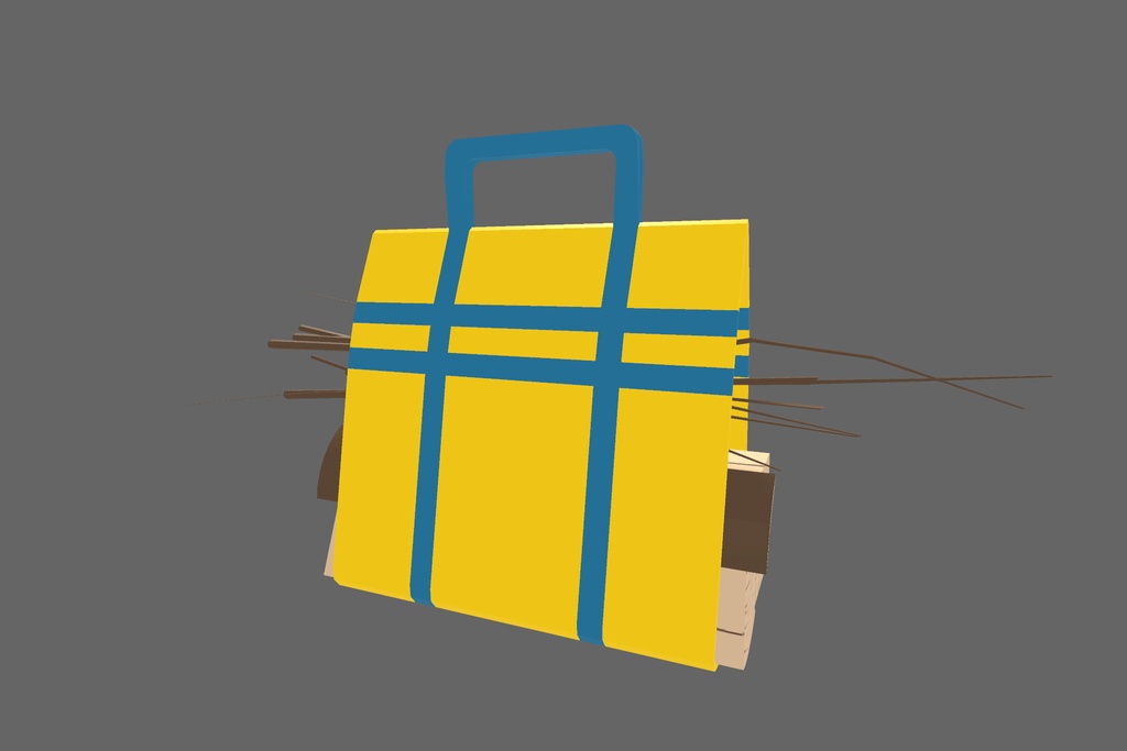 オリジナル3Dモデル「キャンプの焚き木」