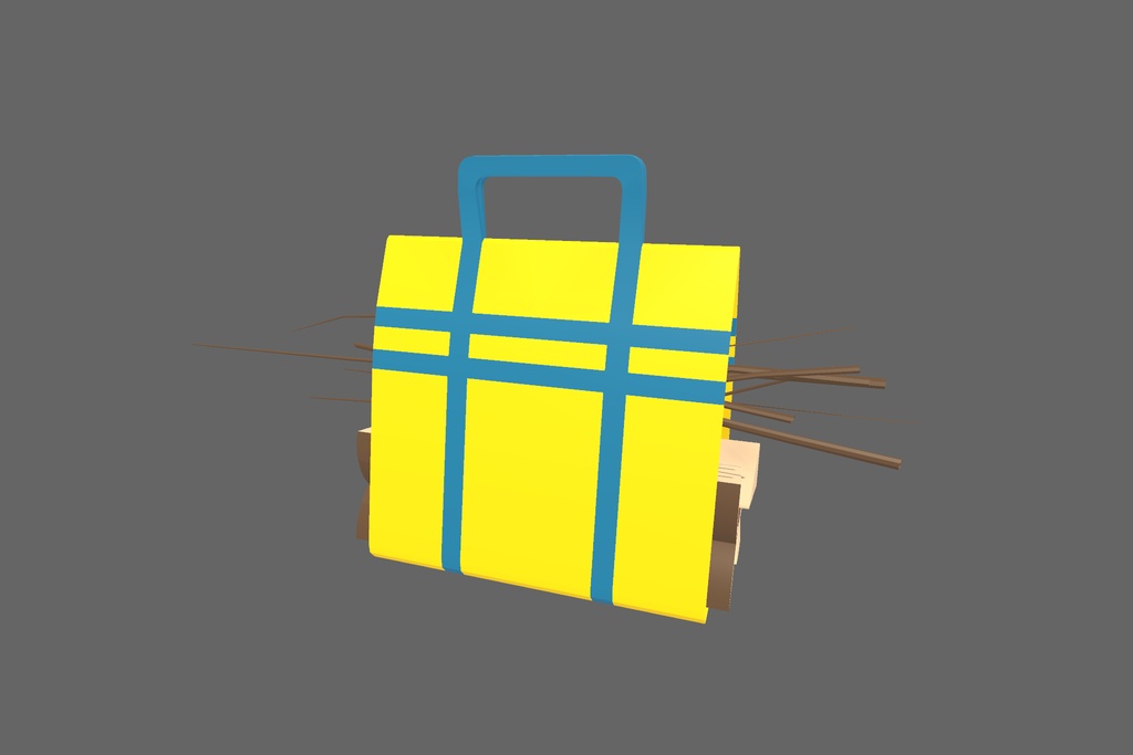 オリジナル3Dモデル「キャンプの焚き木」