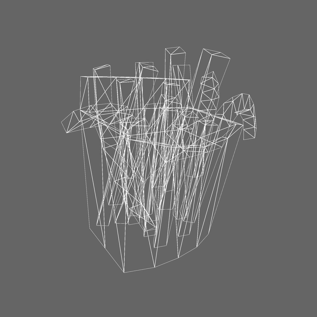 オリジナル3Dモデル「フライドポテト」