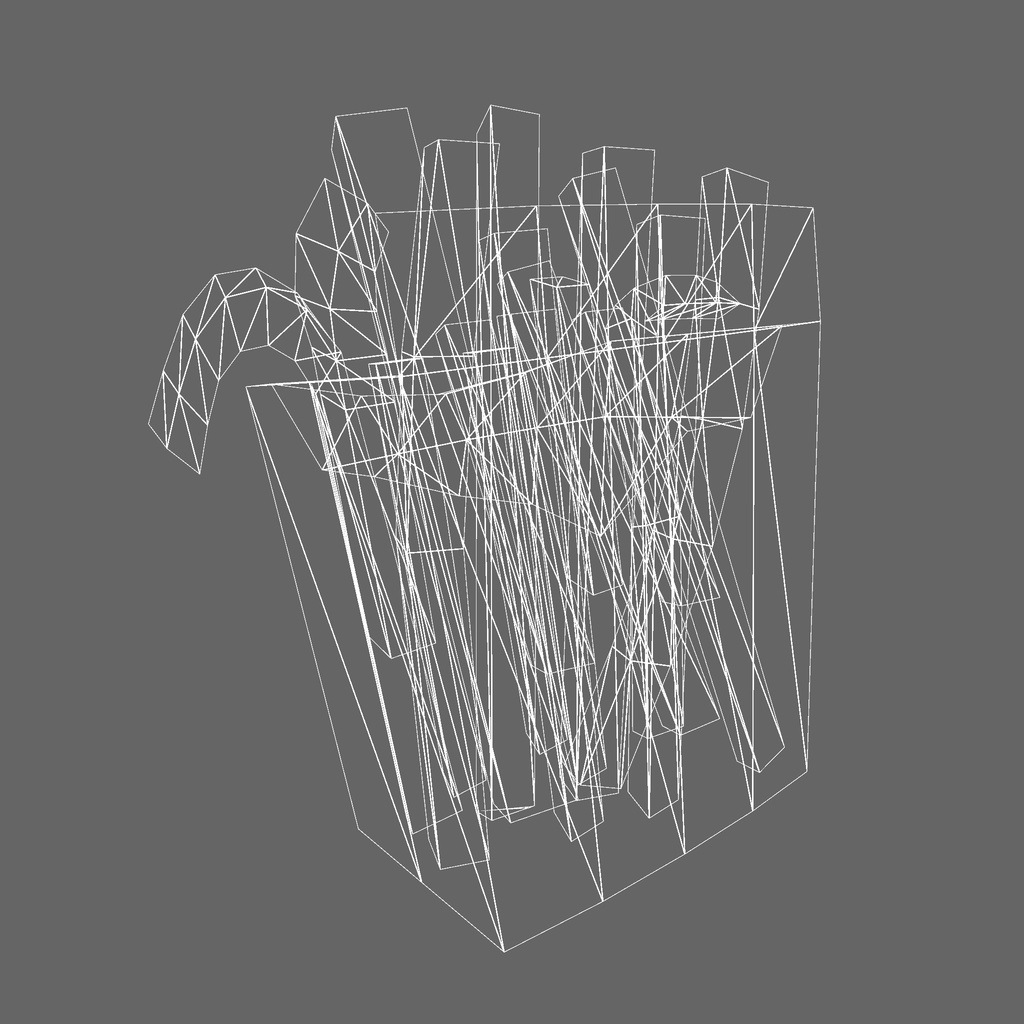 オリジナル3Dモデル「フライドポテト」