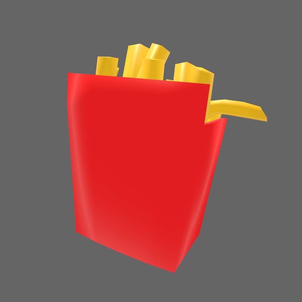 オリジナル3Dモデル「フライドポテト」