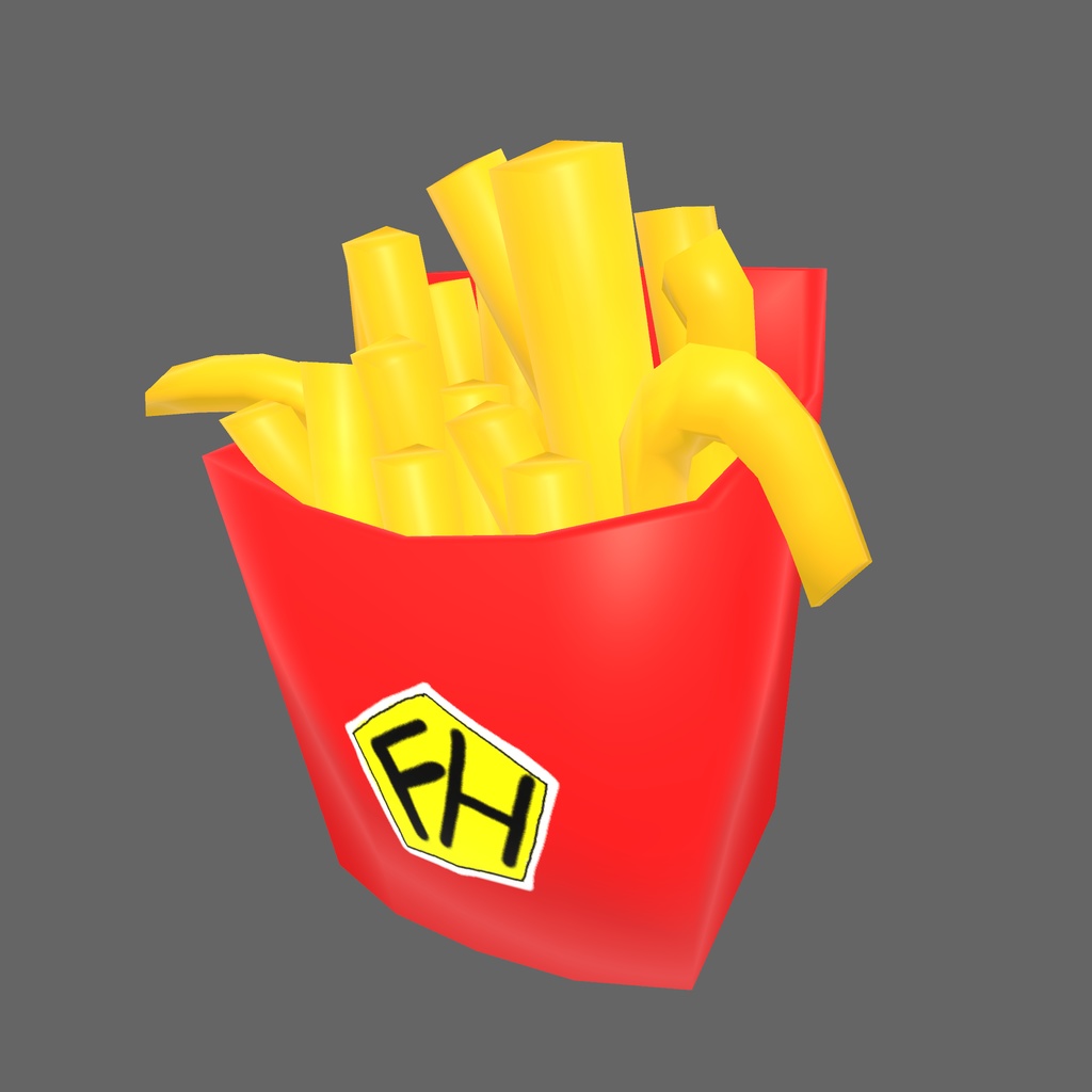 オリジナル3Dモデル「フライドポテト」