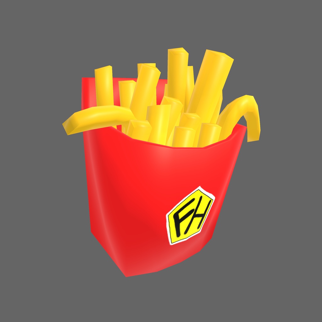 オリジナル3Dモデル「フライドポテト」