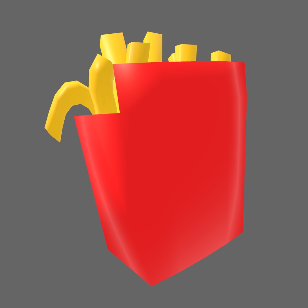 オリジナル3Dモデル「フライドポテト」