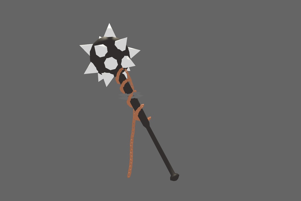 オリジナル3Dモデル「鉄球バトルフレイル」
