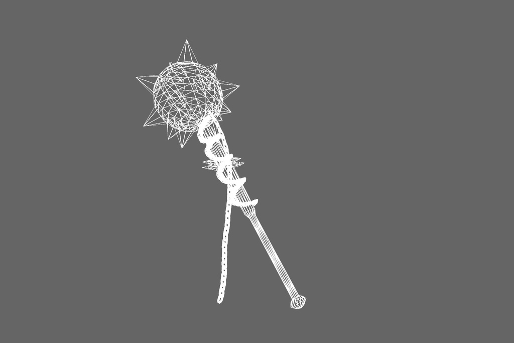 オリジナル3Dモデル「鉄球バトルフレイル」