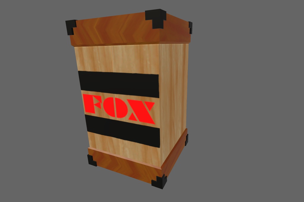 オリジナル3Dモデル「木箱リュックサック」