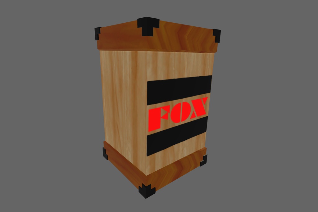 オリジナル3Dモデル「木箱リュックサック」