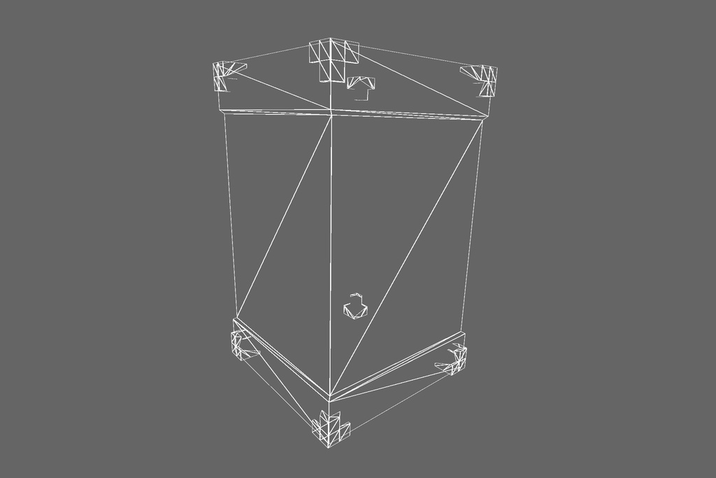 オリジナル3Dモデル「木箱リュックサック」