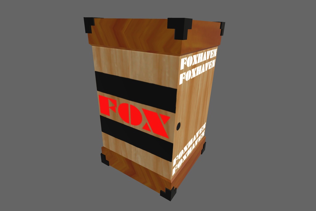 オリジナル3Dモデル「木箱リュックサック」