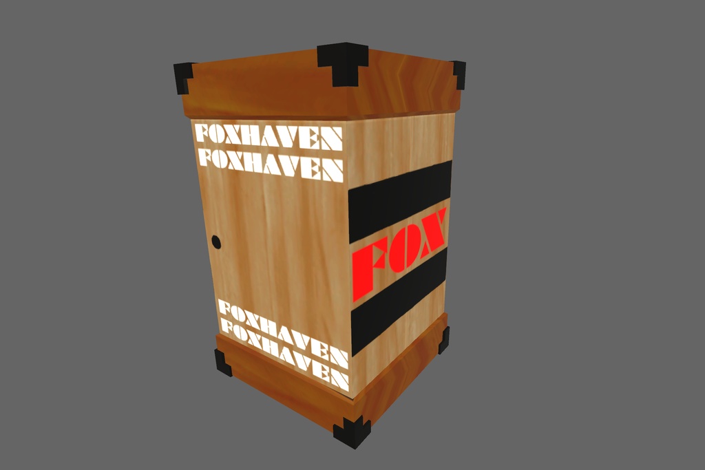 オリジナル3Dモデル「木箱リュックサック」