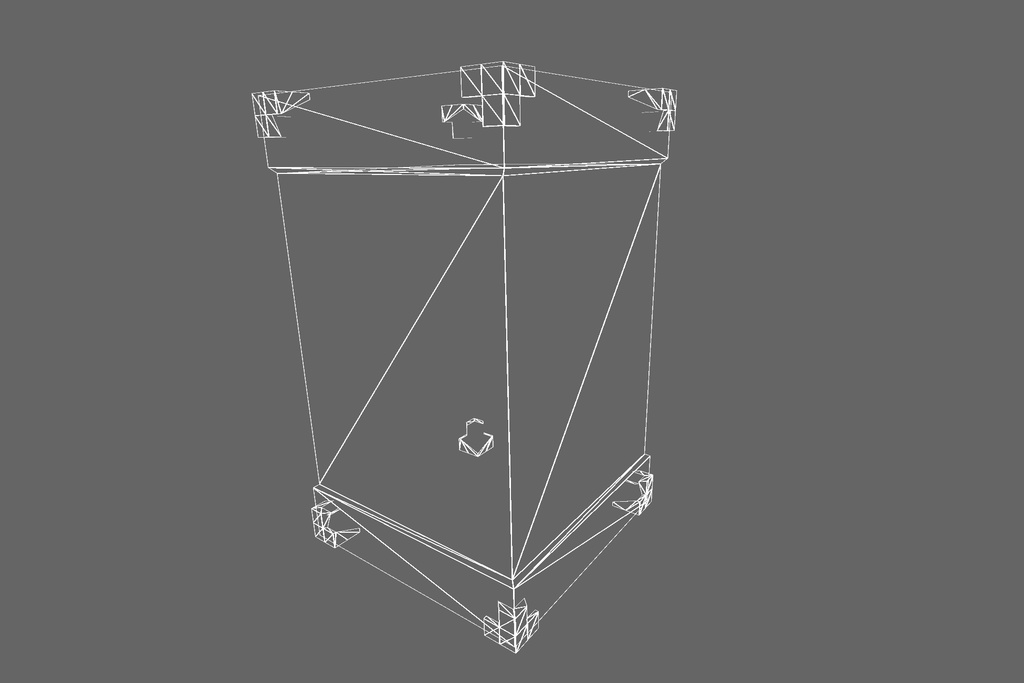オリジナル3Dモデル「木箱リュックサック」