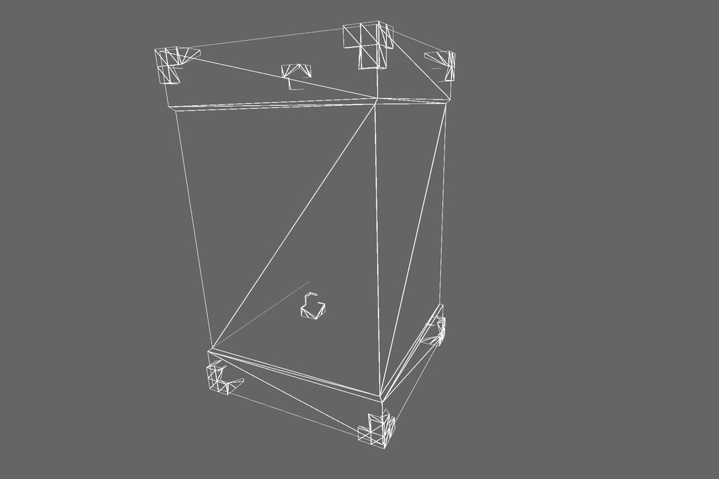 オリジナル3Dモデル「木箱リュックサック」