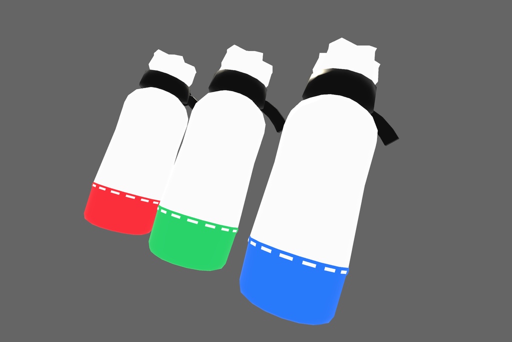 オリジナル3Dモデル「格闘サンドバッグ」3色セット