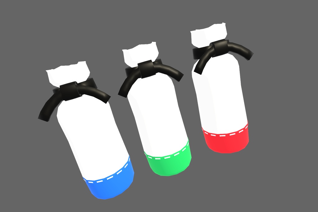 オリジナル3Dモデル「格闘サンドバッグ」3色セット