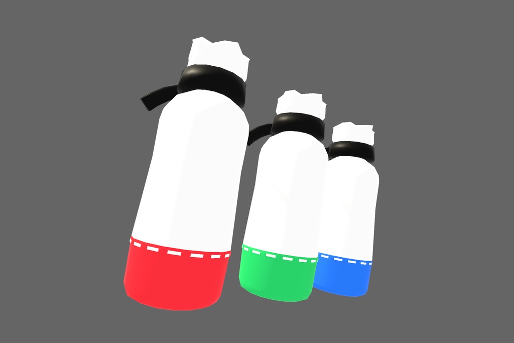 オリジナル3Dモデル「格闘サンドバッグ」3色セット
