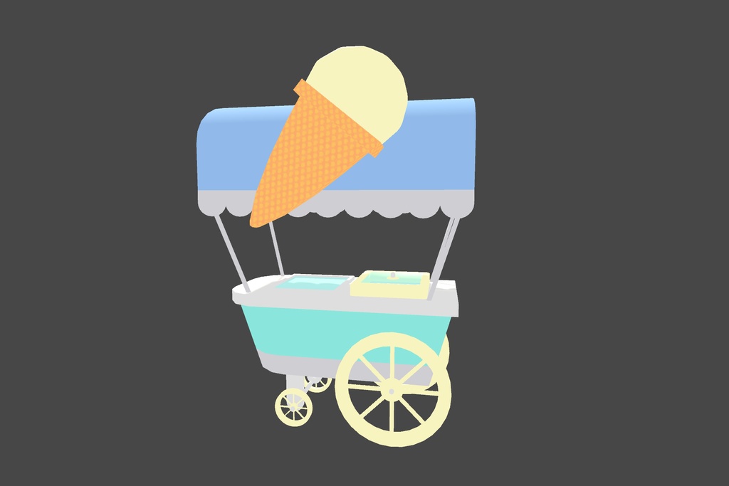 オリジナル3Dモデル「アイスクリームスタンド」