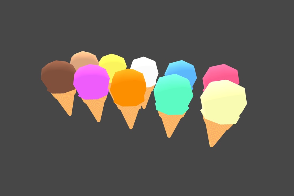 オリジナル3Dモデル「アイスクリームスタンド」