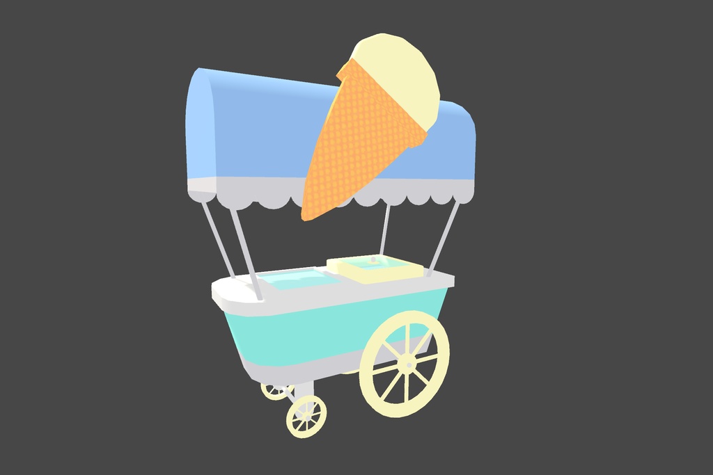 オリジナル3Dモデル「アイスクリームスタンド」