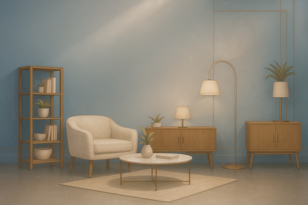 【背景素材】上品グレー×淡金 配信用背景【室内・背景】