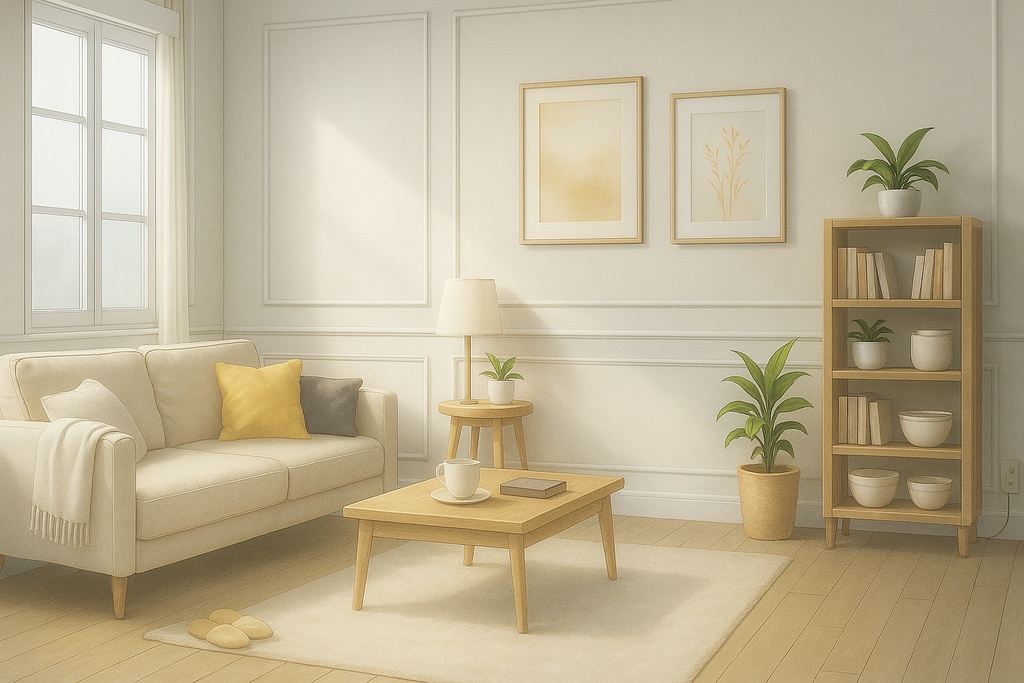 【背景素材】上品グレー×淡金 配信用背景【室内・背景】