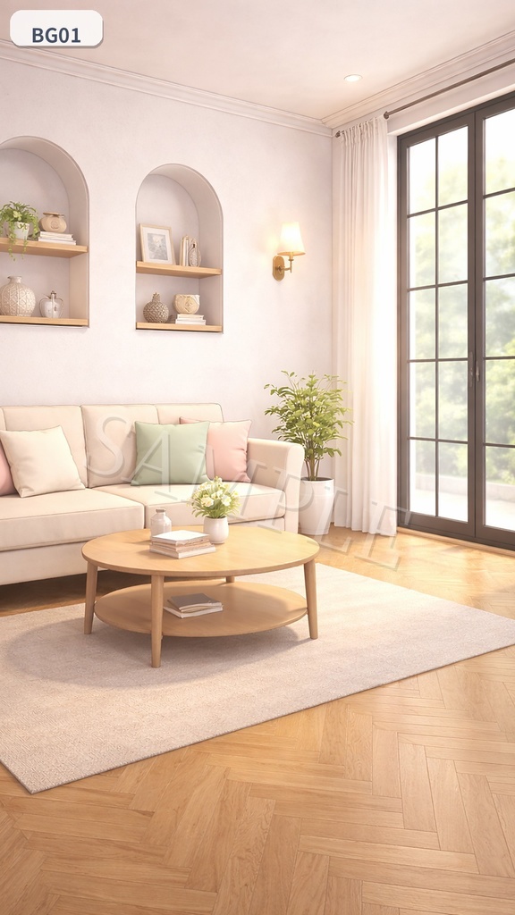 【配信背景】Calm Routine|ショート用 縦背景セット(6枚)PNG/1080×1920/文字なし(AI生成)