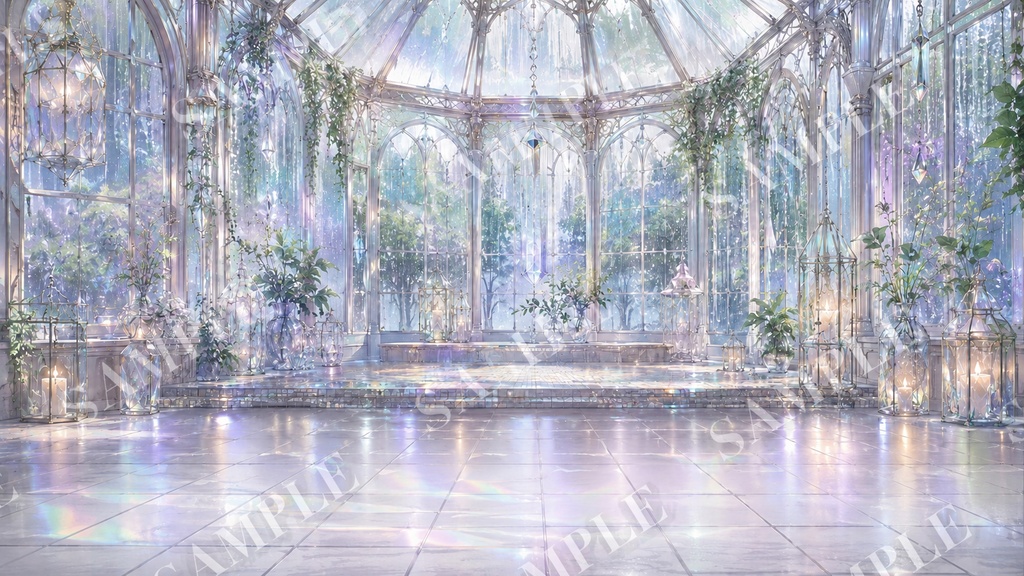 【配信背景】Prism Coat|プリズム反射と透明感の背景12枚セット【1920×1080 / PNG】