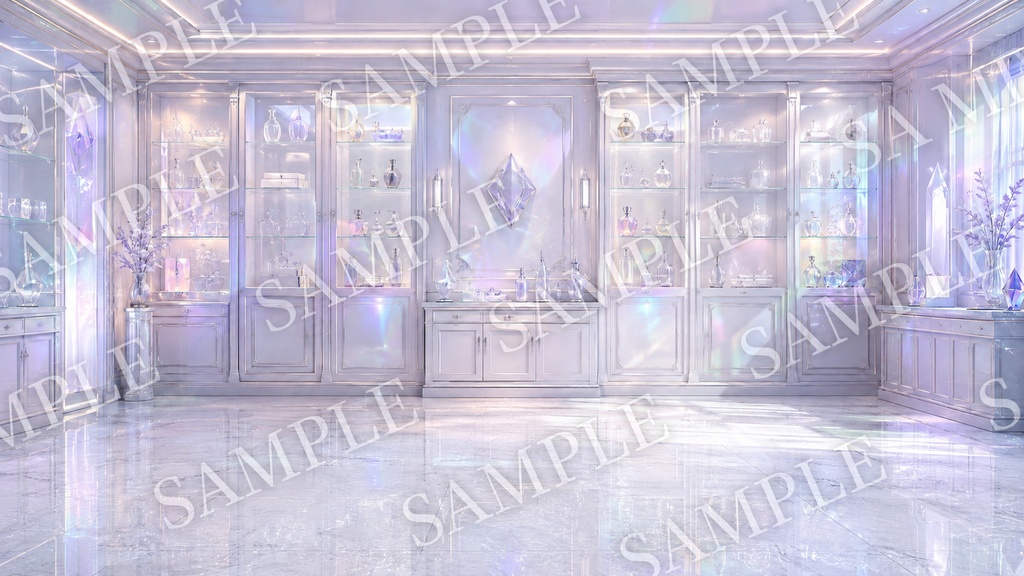 【配信背景】Prism Coat|プリズム反射と透明感の背景12枚セット【1920×1080 / PNG】