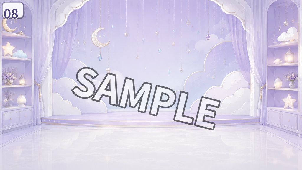 【配信背景素材】レインスリープチャーム|ゆめかわ雨音ルーム背景 12枚セット+無料1枚