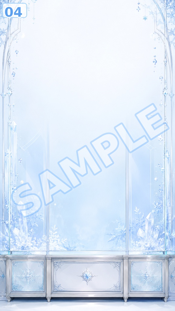 【スマホ壁紙素材】氷水槽グレイス|上品で透き通る氷水槽デザイン 5枚セット