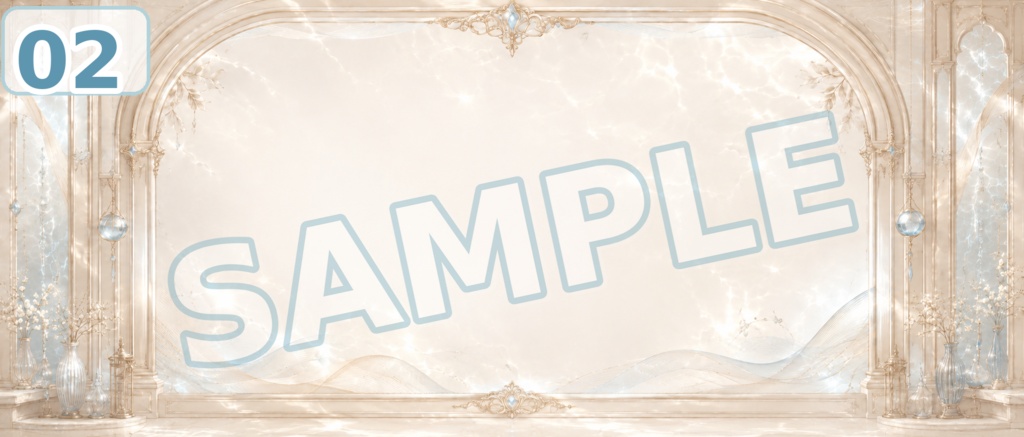【IRIAMヘッダー素材】水面ゆらぎグレージュ|上品でやわらかな揺らぎデザイン 5枚セット