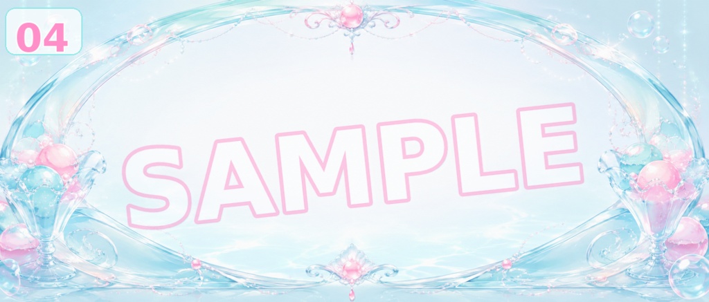 【IRIAMヘッダー素材】ネオンソルベ|淡ネオンがきらめく上品ポップなヘッダー 5枚セット