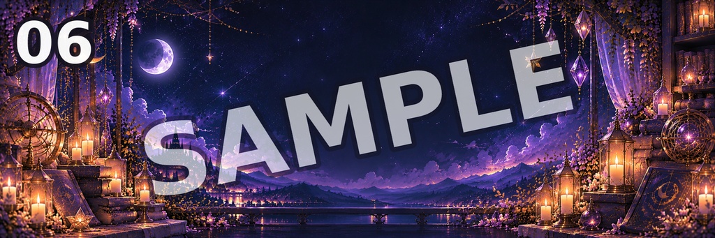 【Xヘッダー素材】魔女の夜更かしルーム