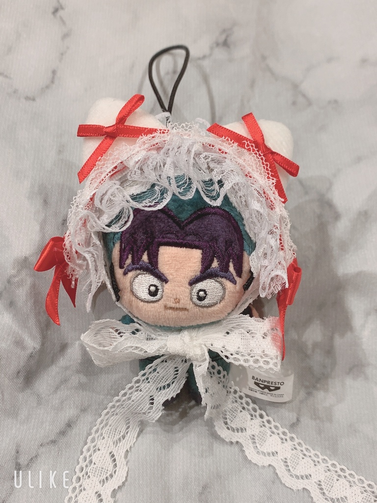 ぬい用 ヘッドドレス ぬい服 ねこ耳 レッド 推し活 リボン ほわぬい にじぱぺ ちびぐるみ