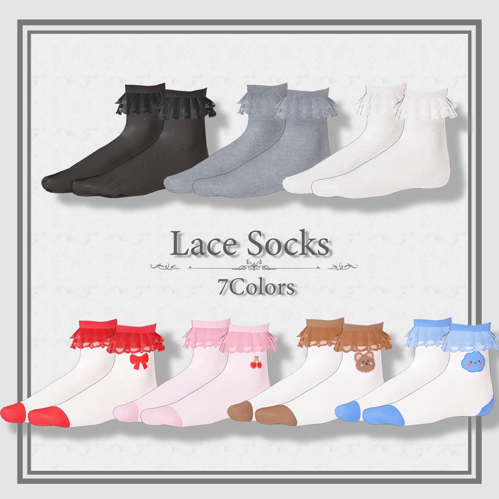 【♥ 3 SET Socks ♥】 【16 avatars】