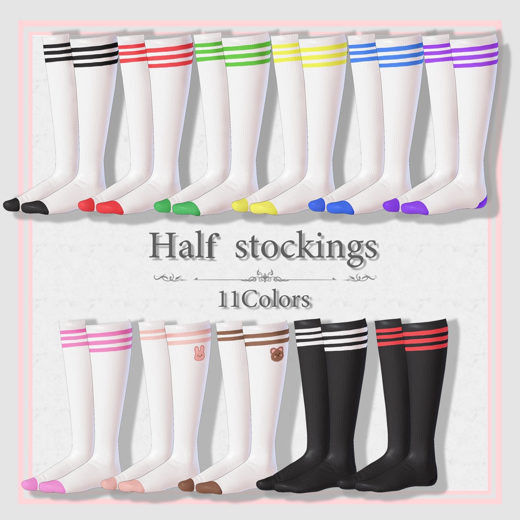 【♥ 3 SET Socks ♥】 【16 avatars】