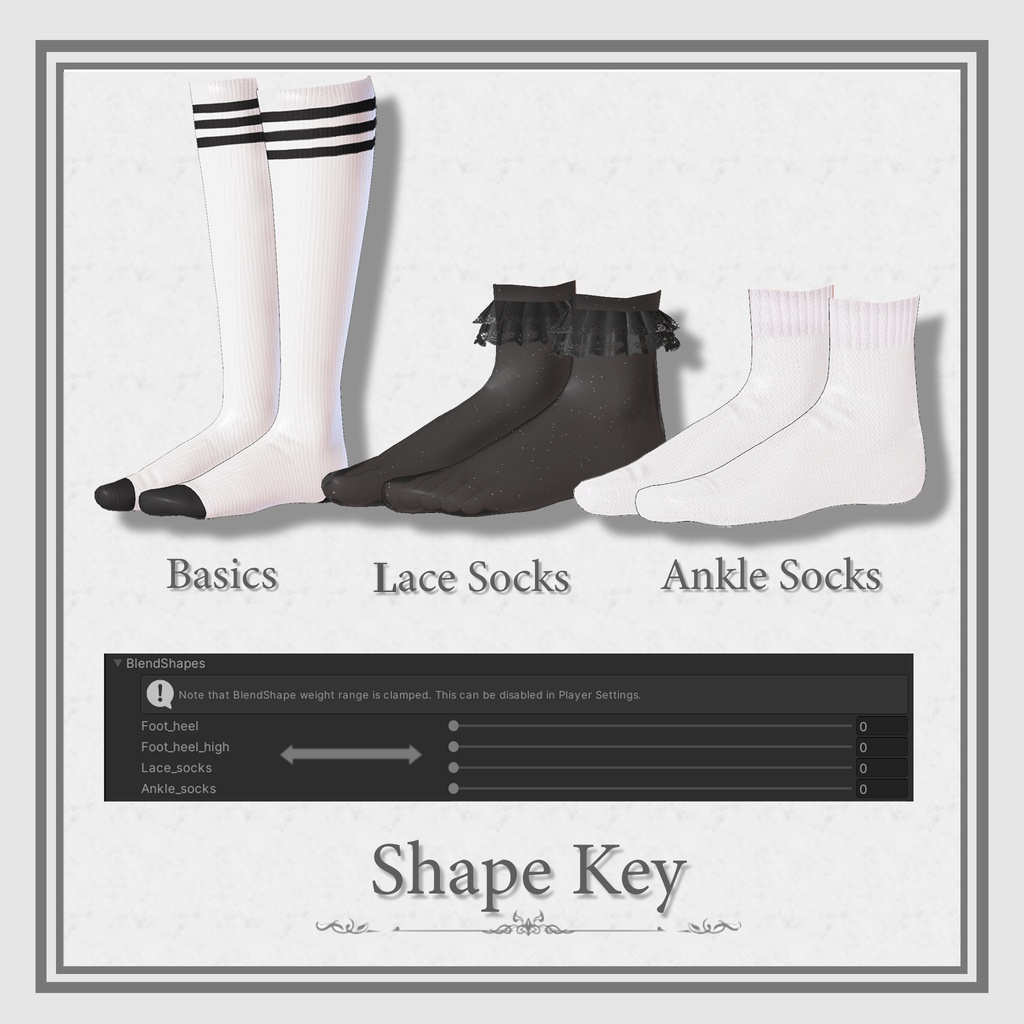 【♥ 3 SET Socks ♥】 【16 avatars】