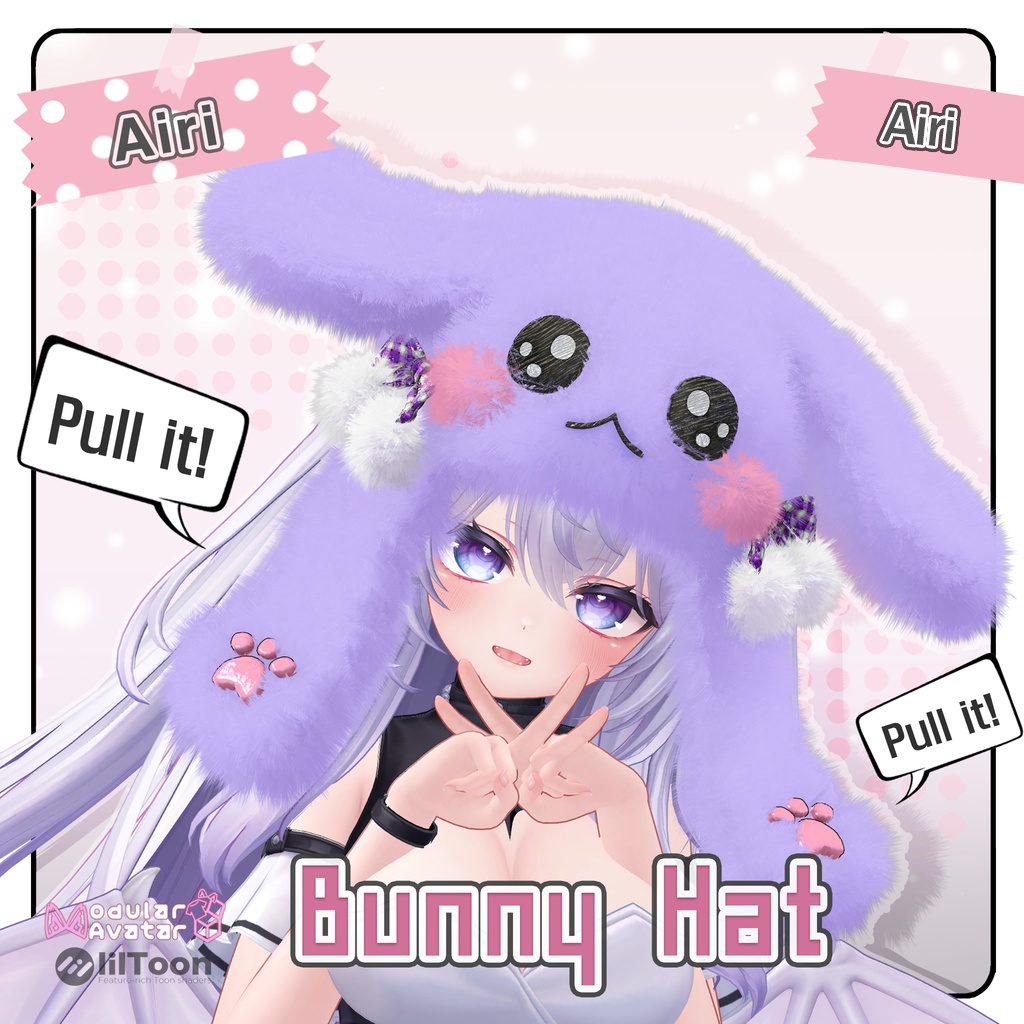 🎁BlackFriday Sale ~12/13🎁✨Animation✨【♥Bunny Hat♥】 【18 Avatars】