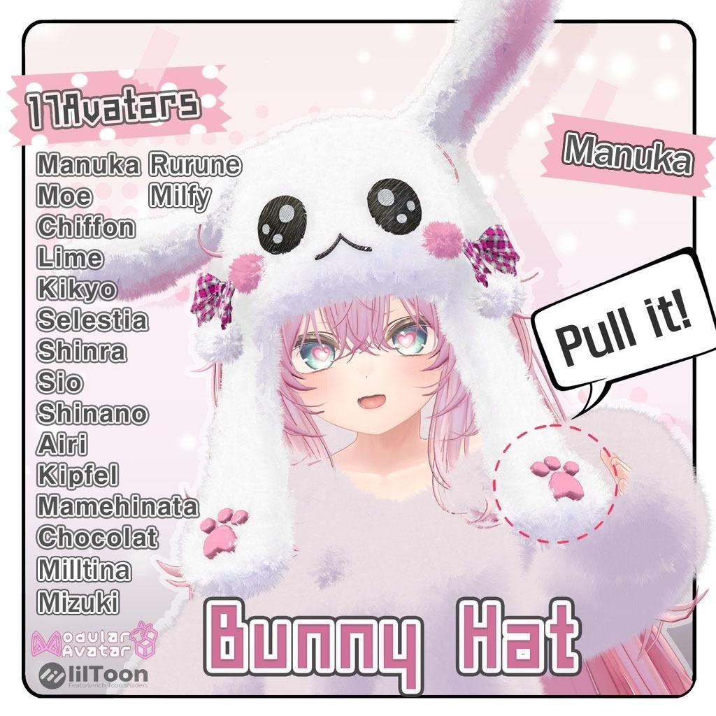 ✨Animation✨【♥Bunny Hat♥】 【18 Avatars】