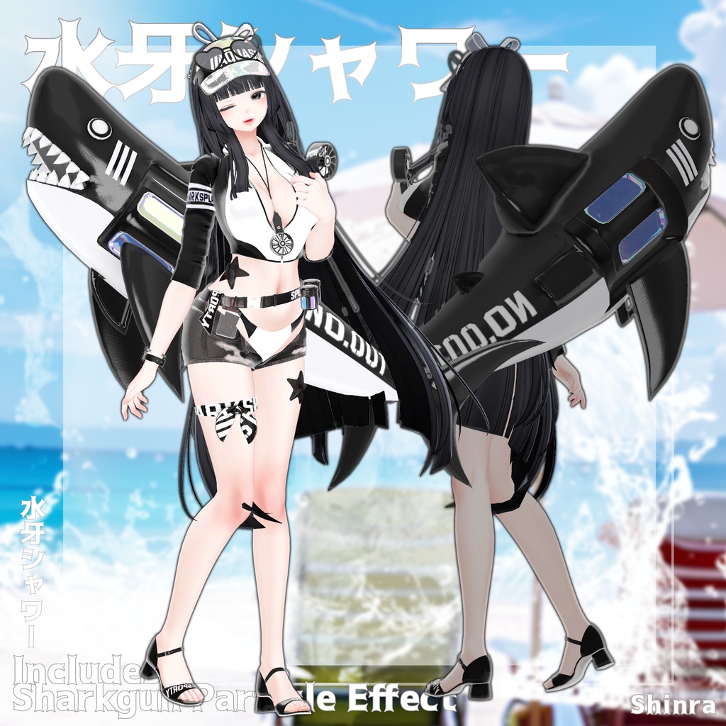 🎁BlackFriday Sale ~12/13🎁✨Animation✨ 【♥Shark Splash♥】 【15 avatars】