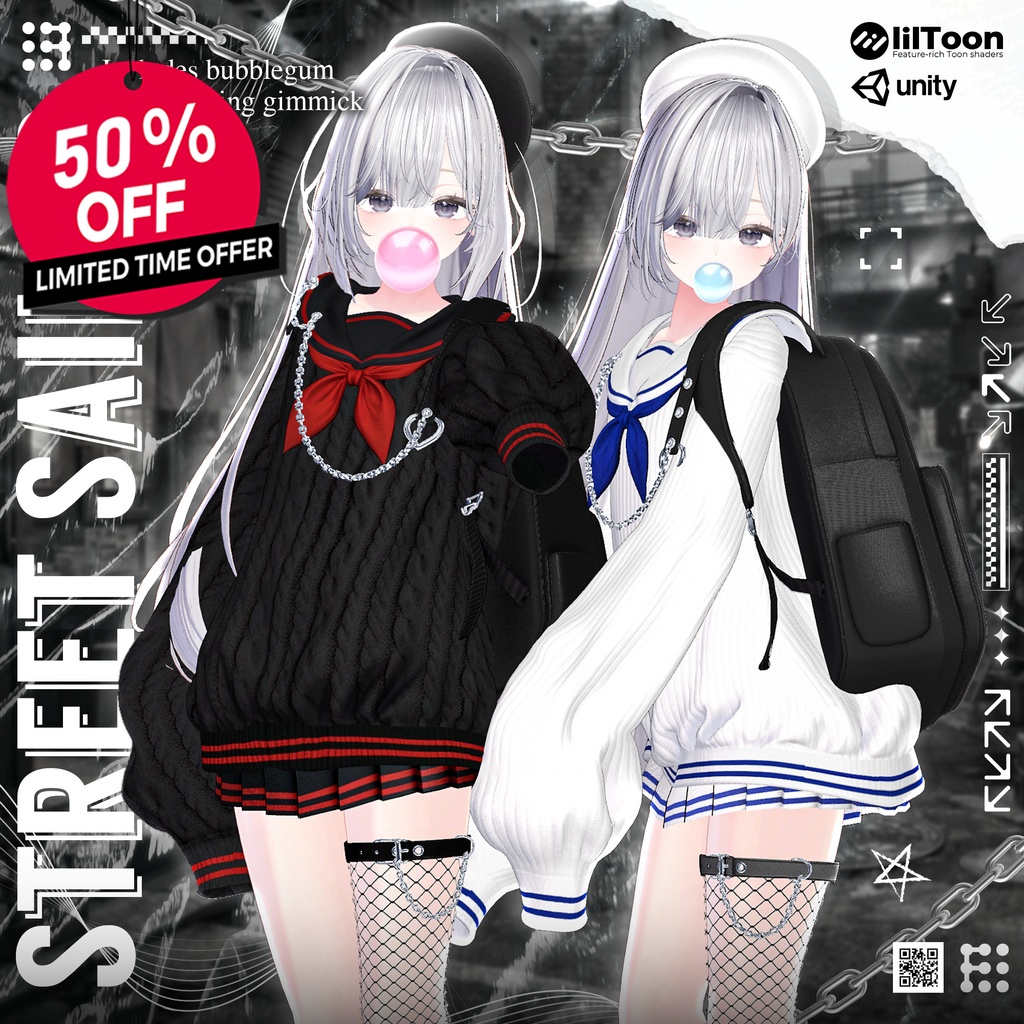 🍂Autumn Wardrobe Sale ~9/26🍂(50%)✨Animation✨【♥Street Sailor♥】 【21 avatars】